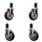 Service Caster 5'' Maroon Poly Wheel Swivel 1-5/8'' Expanding Stem Caster Set 2 Brakes, 4PK SCC-EX20S514-PPUB-MRN-2-TLB-2-158 - alternate 1